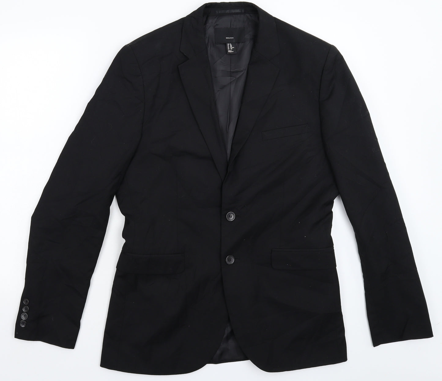 H&M Mens Black   Jacket Suit Jacket Size 38