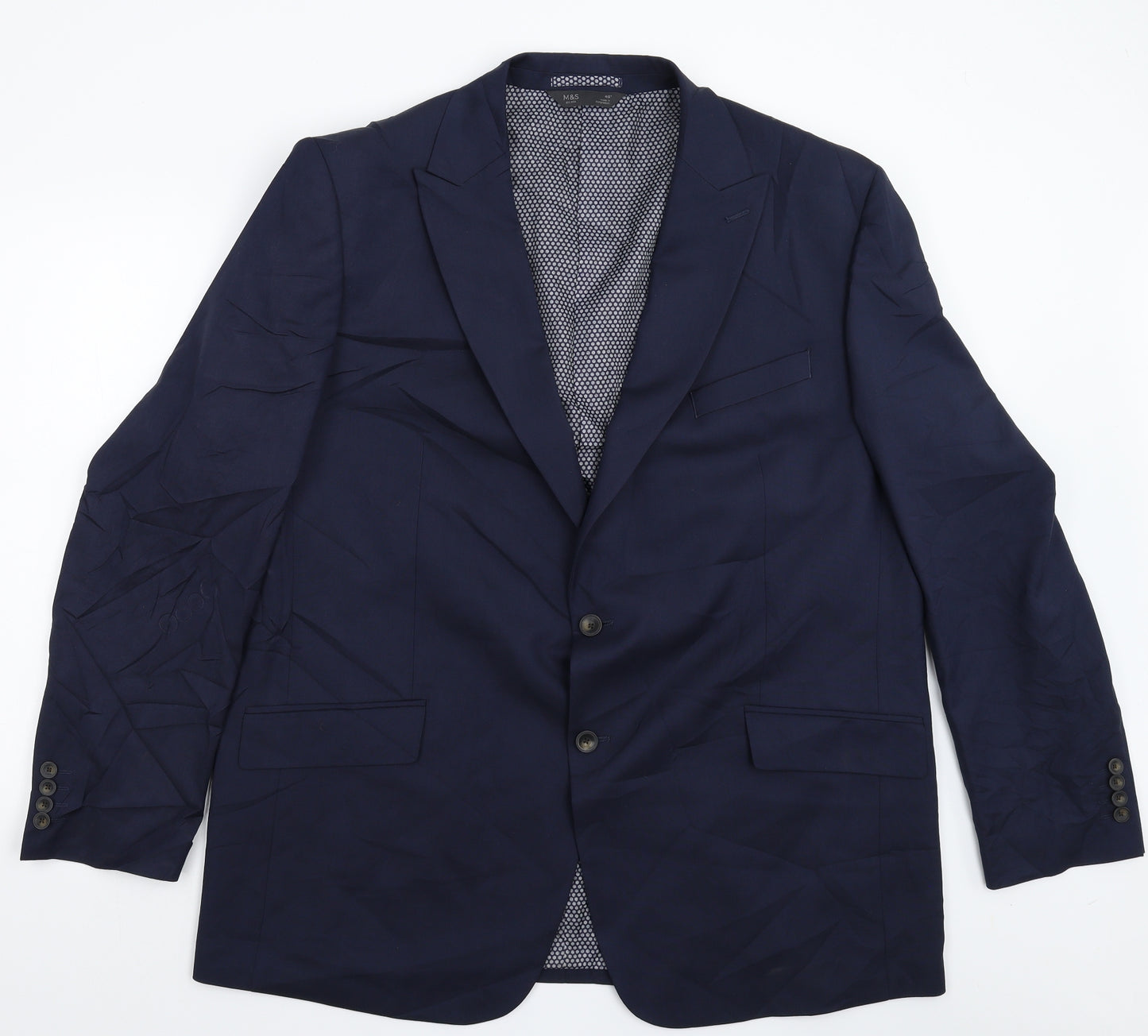 Marks and Spencer Mens Blue   Jacket Suit Jacket Size 48