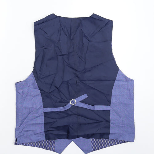 Cavani Mens Blue   Jacket Suit Waistcoat Size 42