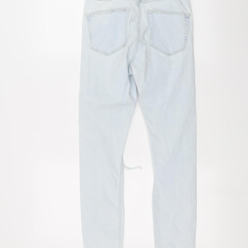 Topshop Womens Blue  Denim Straight Jeans Size 28 L26 in