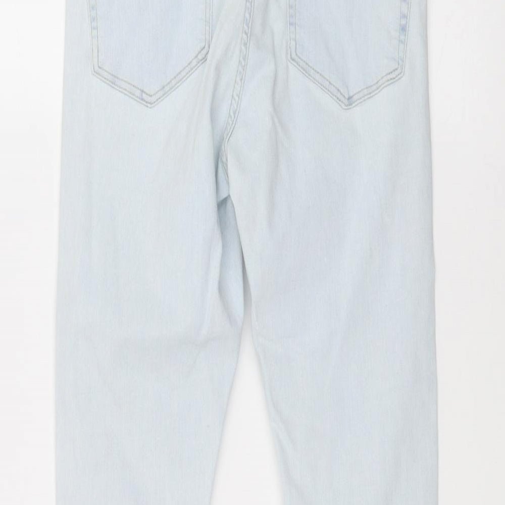 Topshop Womens Blue  Denim Straight Jeans Size 28 L26 in