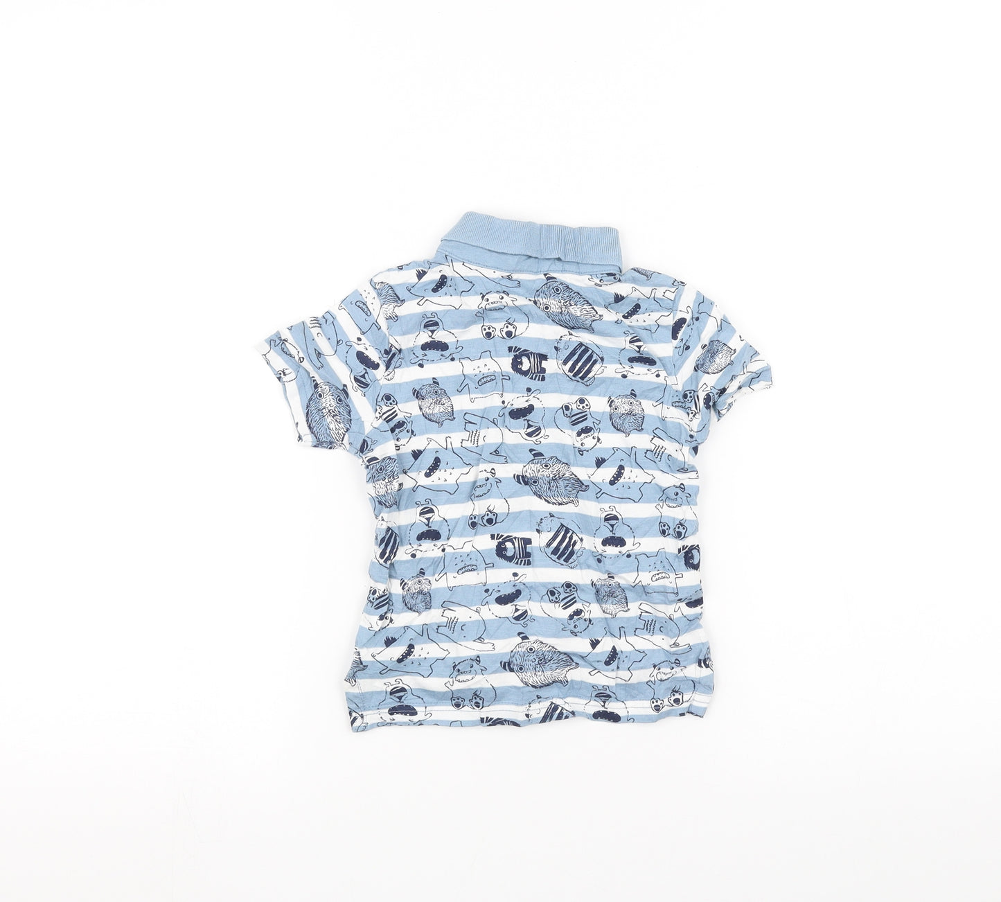 George Baby Blue Striped  Pullover Polo Size 12-18 Months