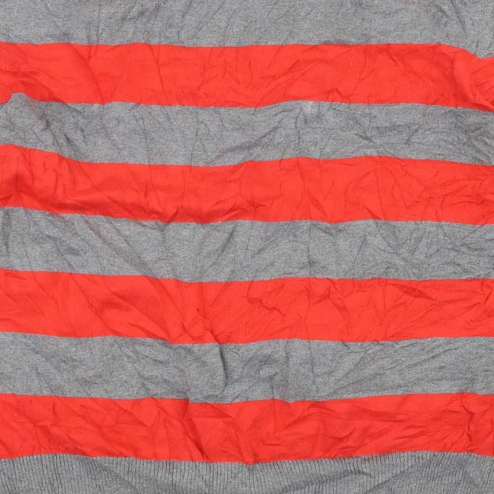 Gap Mens Grey Striped   T-Shirt Size XL