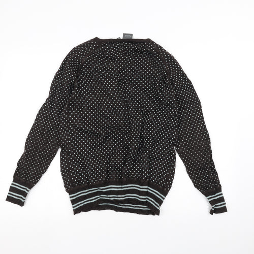 howies Womens Brown Polka Dot  Cardigan Jumper Size 12