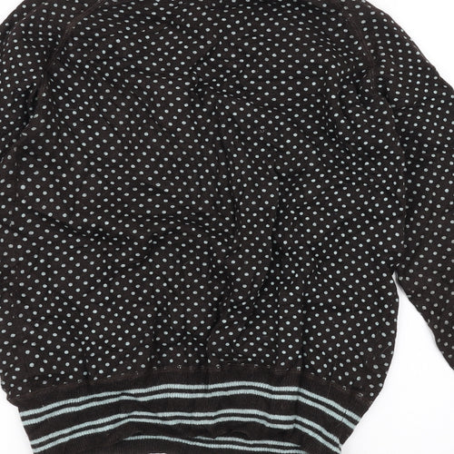 howies Womens Brown Polka Dot  Cardigan Jumper Size 12