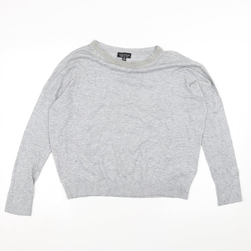 Topshop Womens Grey   Basic T-Shirt Size 6