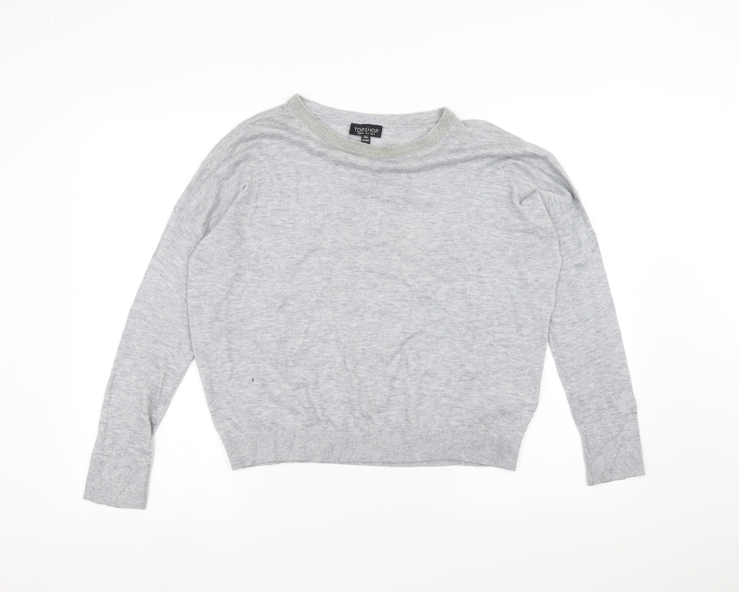 Topshop Womens Grey   Basic T-Shirt Size 6