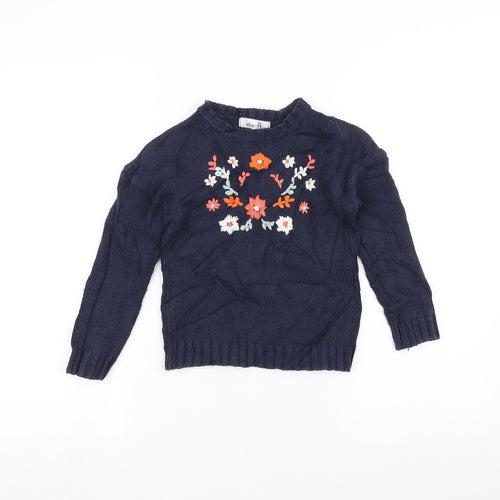 Abcd R Girls Blue   Pullover Jumper Size 5 Years
