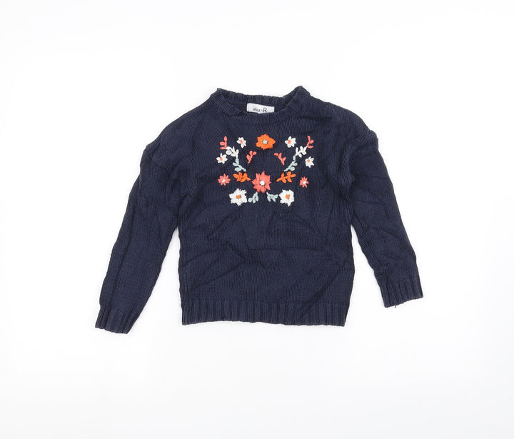 Abcd R Girls Blue   Pullover Jumper Size 5 Years