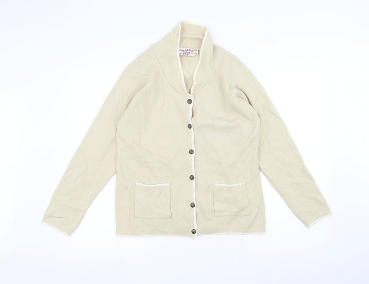 EWM Womens White   Jacket Coatigan Size 14