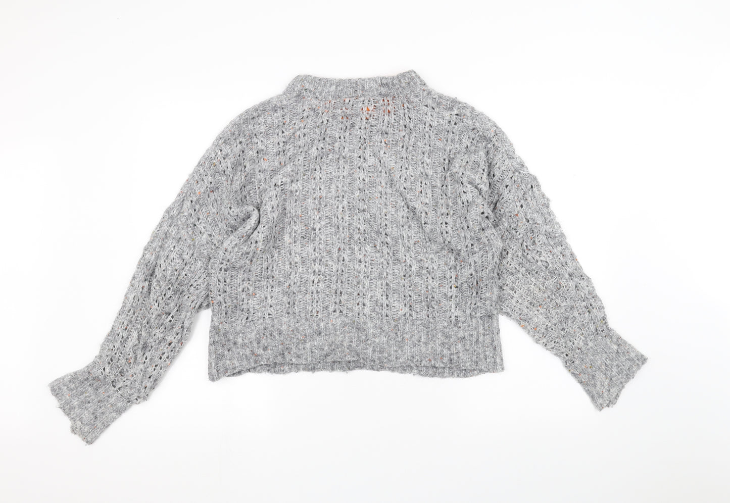 Topshop Womens Grey  Knit Pullover Jumper Size 4