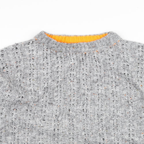 Topshop Womens Grey  Knit Pullover Jumper Size 4