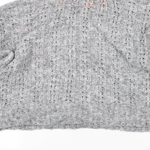 Topshop Womens Grey  Knit Pullover Jumper Size 4