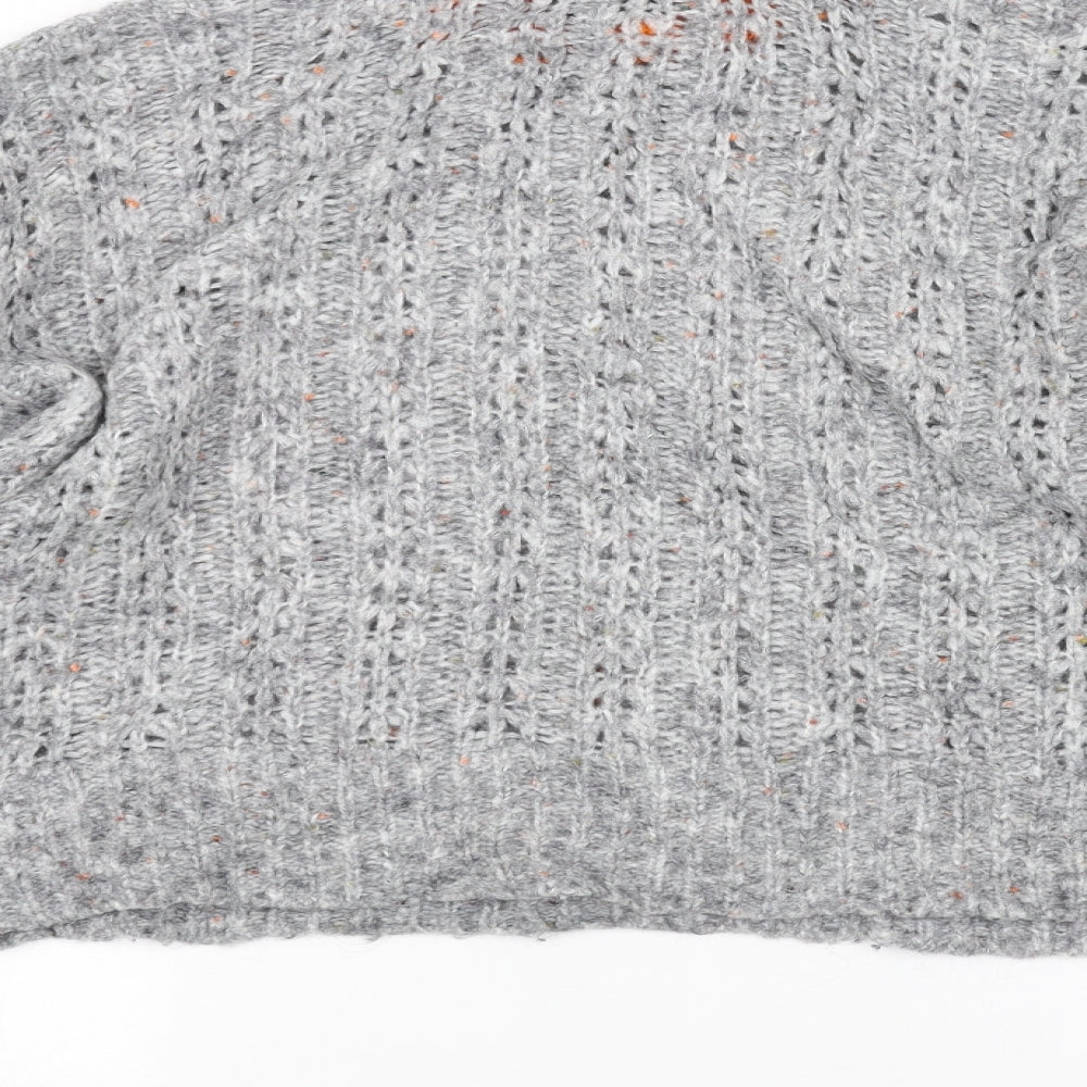 Topshop Womens Grey  Knit Pullover Jumper Size 4