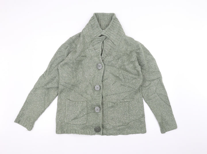 EWM Womens Green Jacket Coatigan Size M