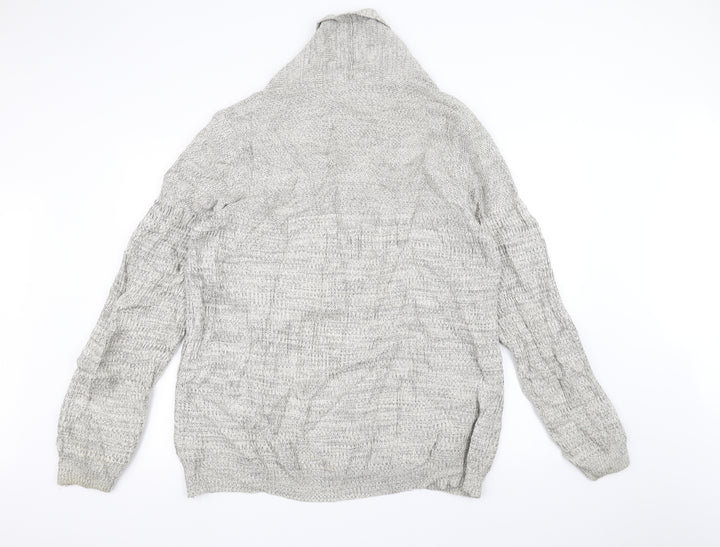 F&F Mens Grey Jacket Coatigan Size L