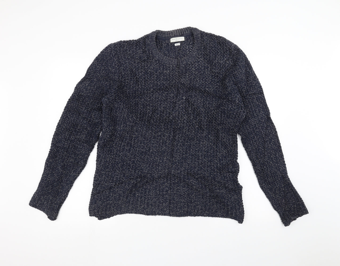 Selected Mens Blue  Knit Pullover Jumper Size M