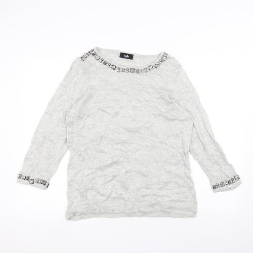 Wallis Womens Grey   Pullover Jumper Size M