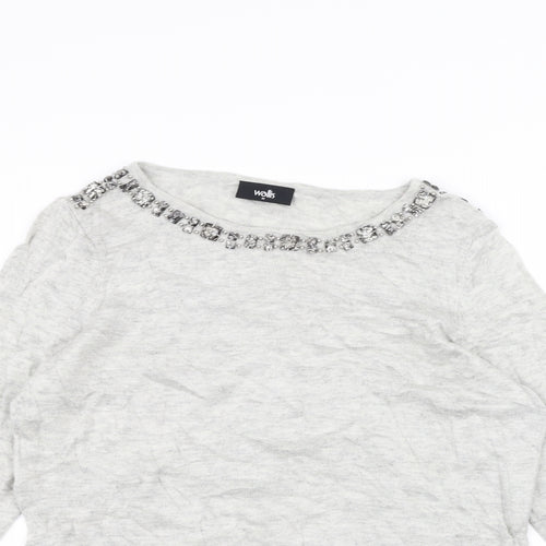 Wallis Womens Grey   Pullover Jumper Size M
