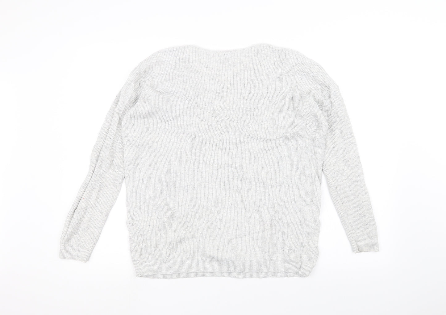 Superdry Womens Grey  Knit Pullover Jumper Size 10