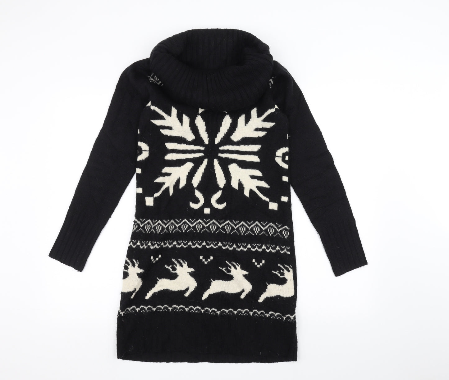 Papaya Womens Black   Pullover Jumper Size 8  - Christmas