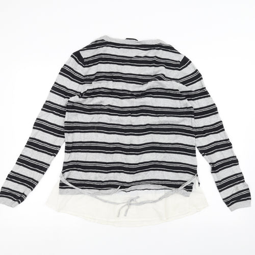 Dorothy Perkins Womens Grey Striped  Pullover Jumper Size 14