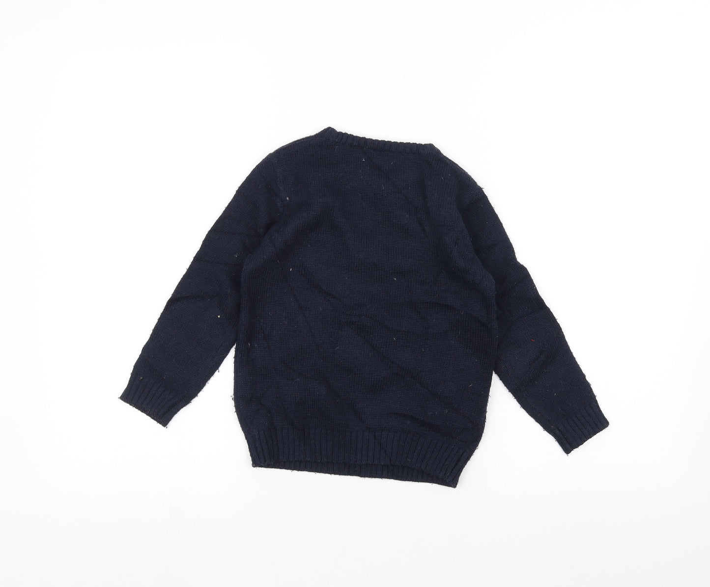 Blue Zoo Boys Blue   Pullover Jumper Size 4-5 Years  - Christmas