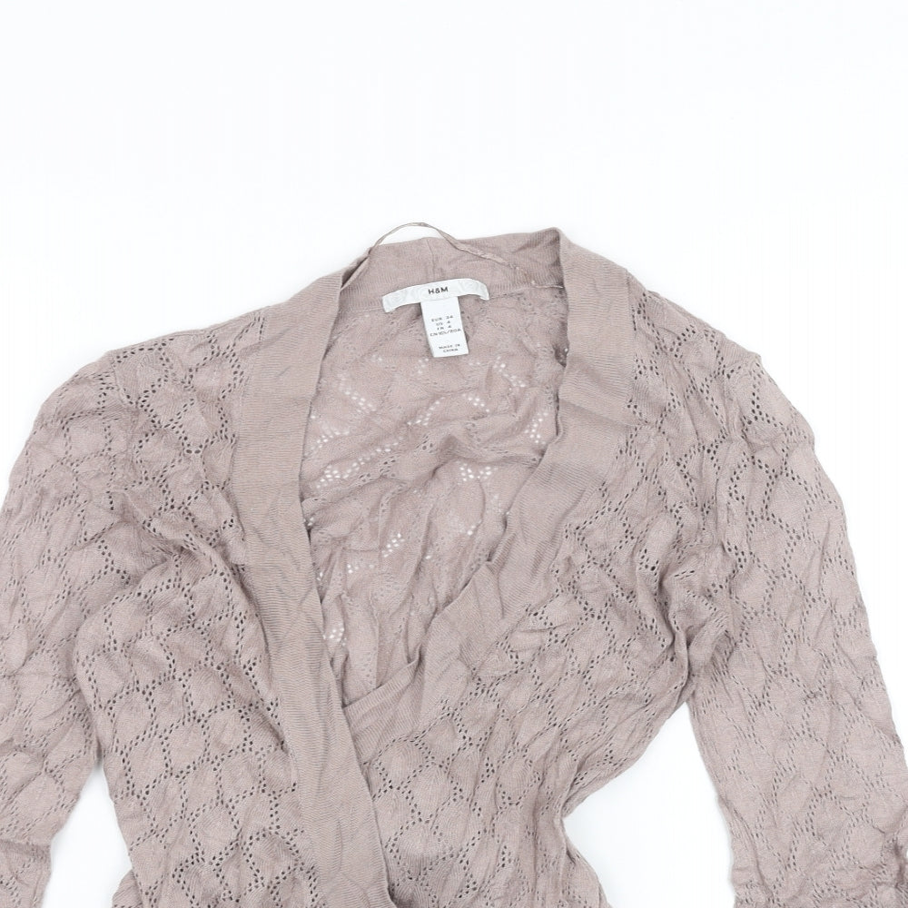 H&M Womens Brown   Cardigan Jumper Size 6