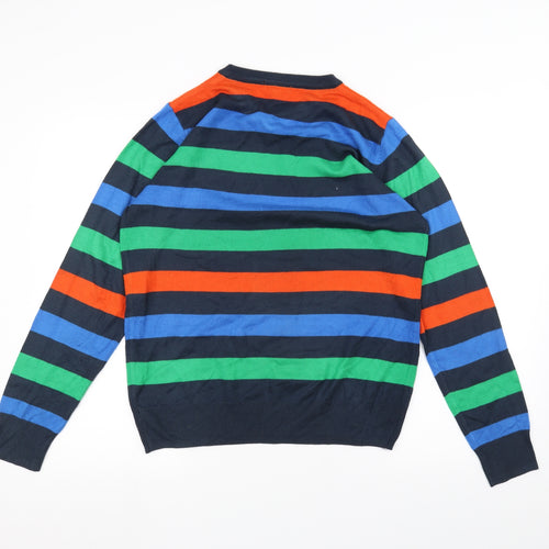 Marks and Spencer Boys Blue Striped  Basic T-Shirt Size 13-14 Years
