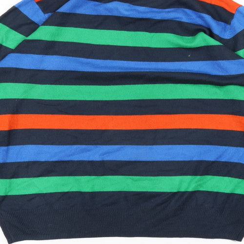 Marks and Spencer Boys Blue Striped  Basic T-Shirt Size 13-14 Years