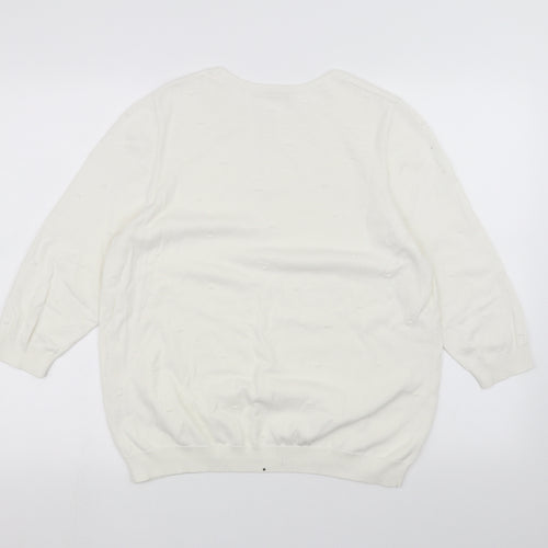 TU Womens White   Pullover Jumper Size 16