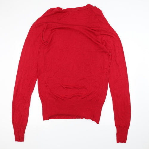 ameranto Womens Red   Basic T-Shirt Size 12