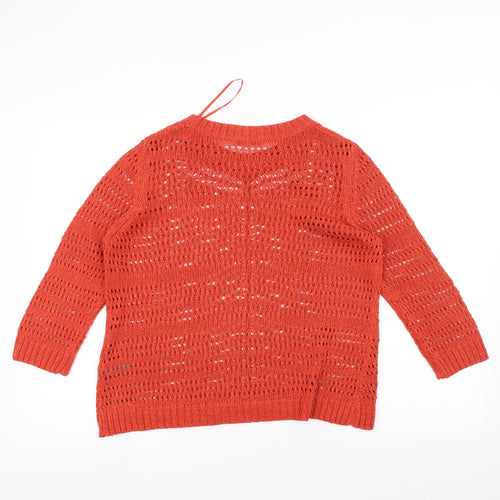Per Una Womens Orange   Pullover Jumper Size 16