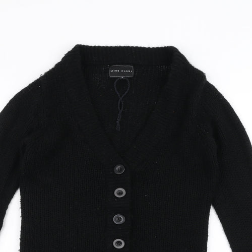 miss flori Womens Black   Jacket Coatigan Size 8