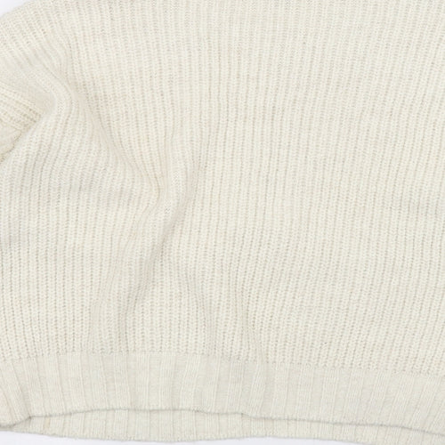 New Look Womens White   Pullover Jumper Size M