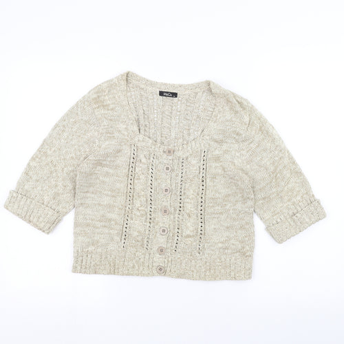 M&Co Womens White   Jacket Coatigan Size M