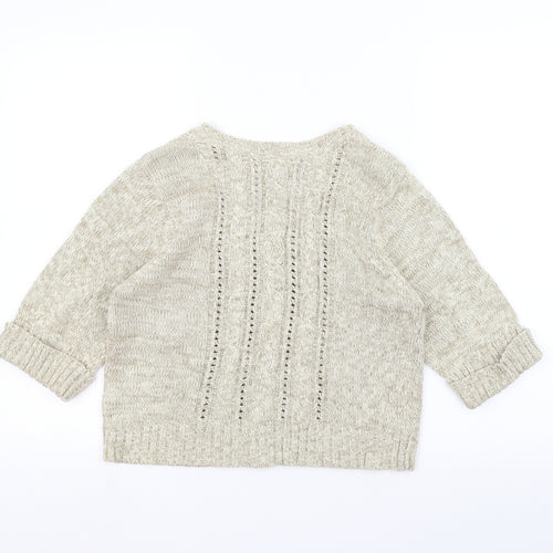 M&Co Womens White   Jacket Coatigan Size M