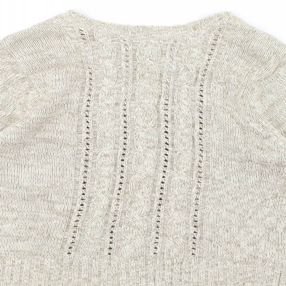 M&Co Womens White   Jacket Coatigan Size M