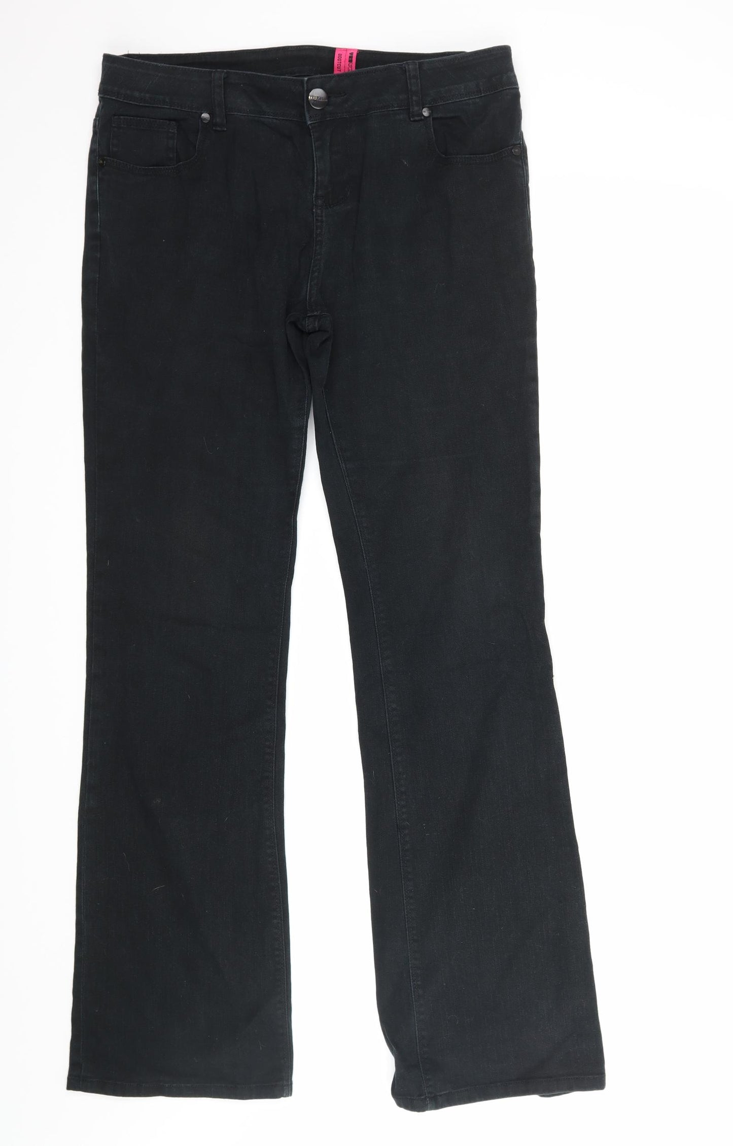 Yesyes Womens Black   Bootcut Jeans Size 14 L32 in