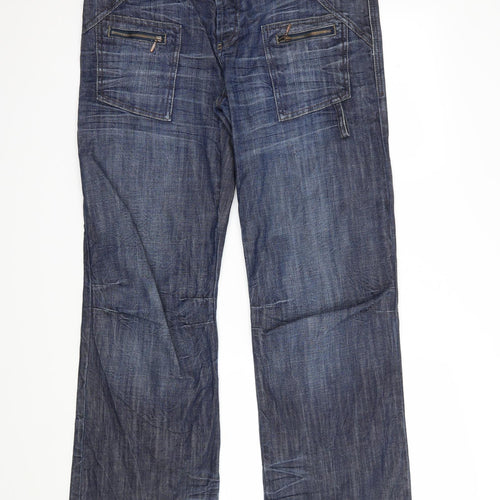 NEXT Womens Blue   Straight Jeans Size 14 L31 in