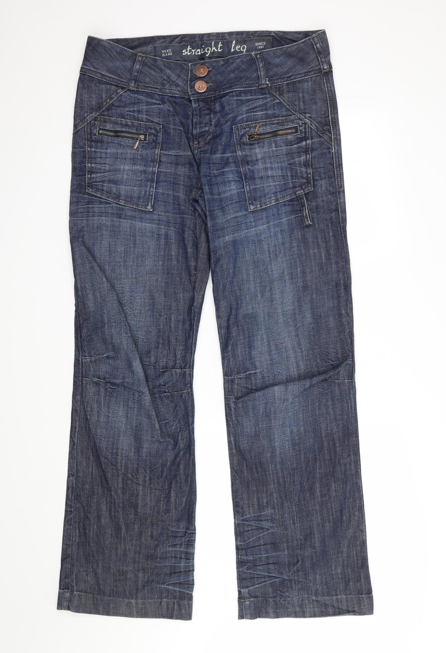 NEXT Womens Blue   Straight Jeans Size 14 L31 in