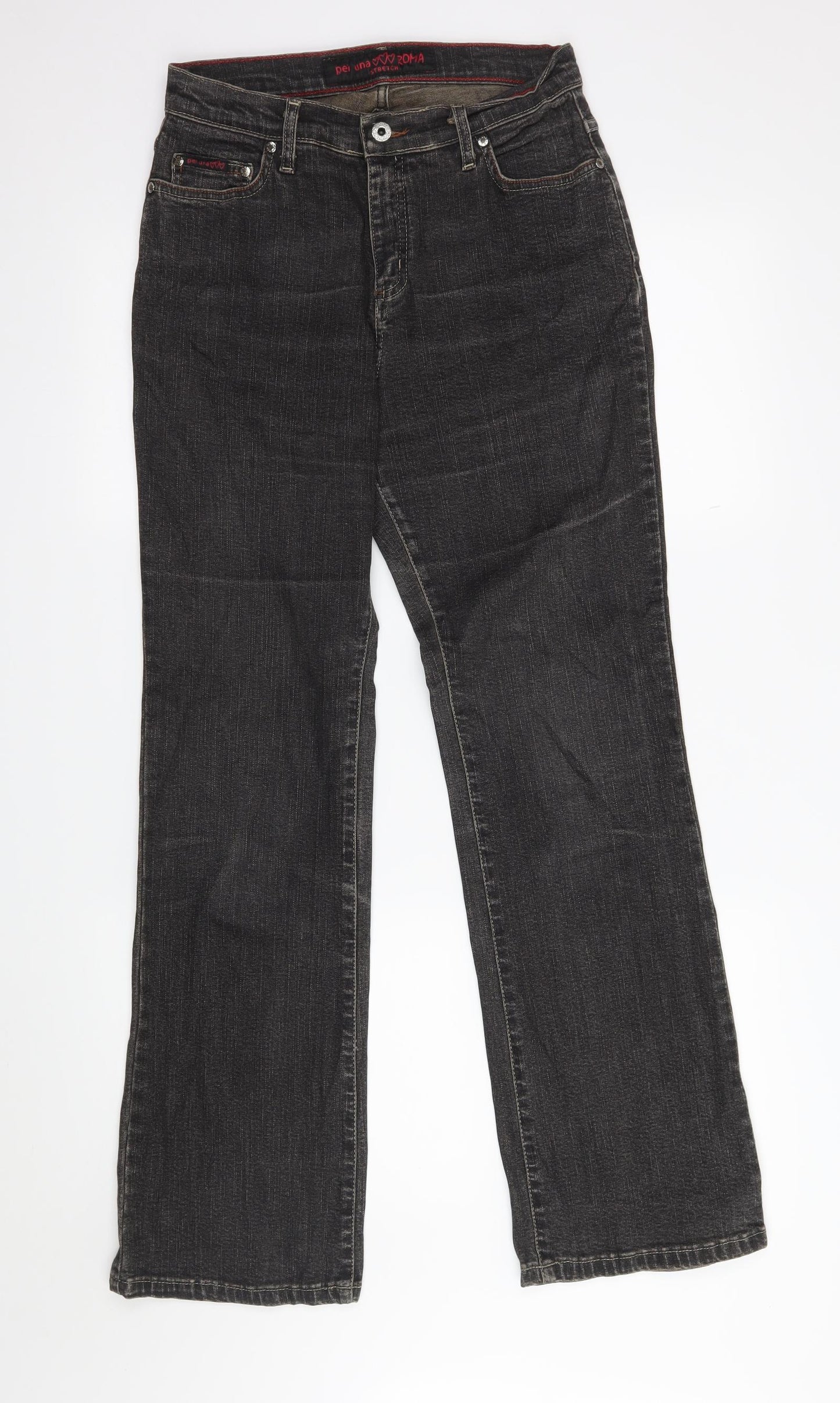 Marks and Spencer Womens Grey   Straight Jeans Size 12 L30 in