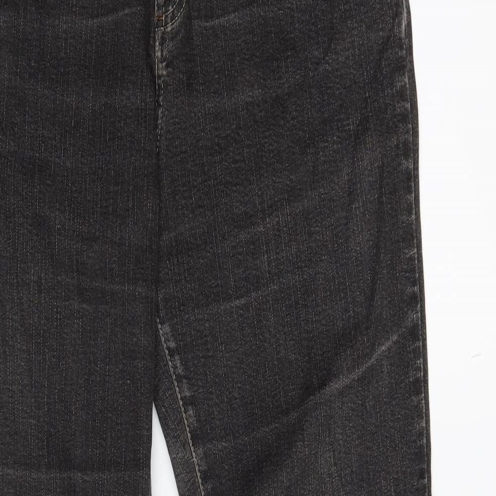 Marks and Spencer Womens Grey   Straight Jeans Size 12 L30 in