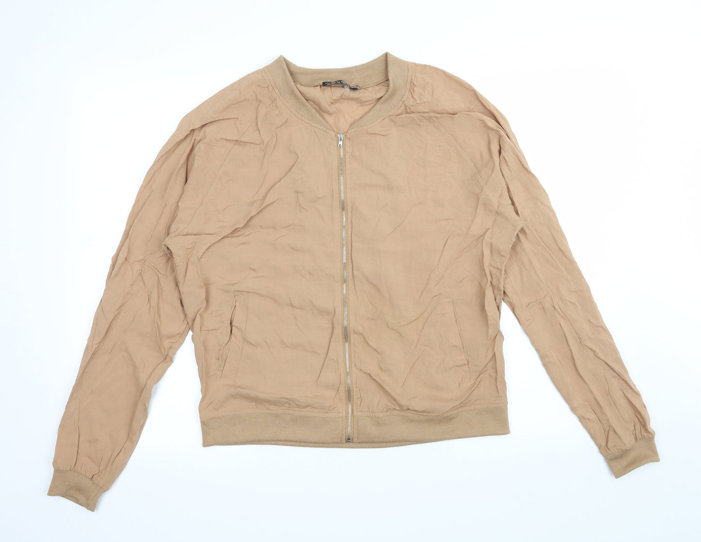 Select Womens Brown   Bomber Jacket Jacket Size 16