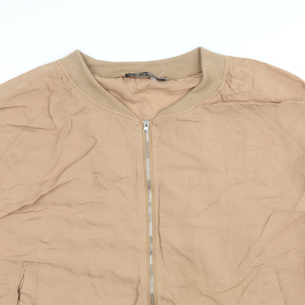 Select Womens Brown   Bomber Jacket Jacket Size 16