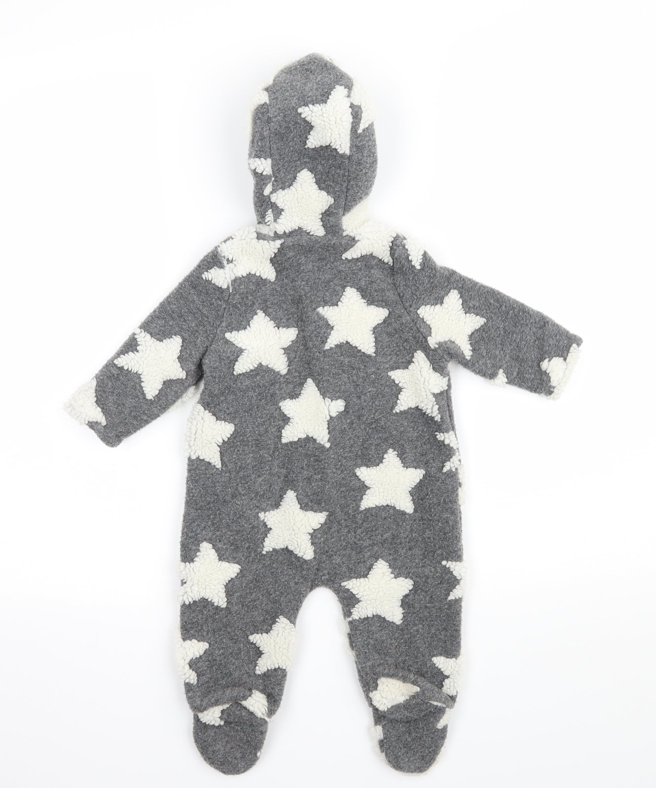 TU  Grey Plaid  Babydoll One Piece Size 3-6 Months  - STARS