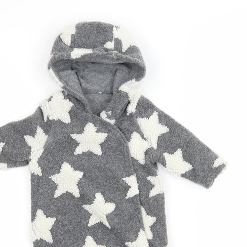 TU  Grey Plaid  Babydoll One Piece Size 3-6 Months  - STARS