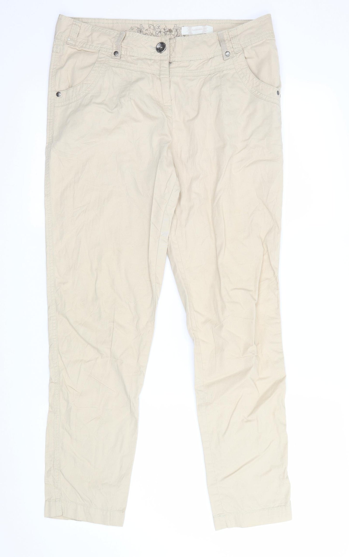 authentle Womens Brown   Cargo Trousers Size 10 L28 in