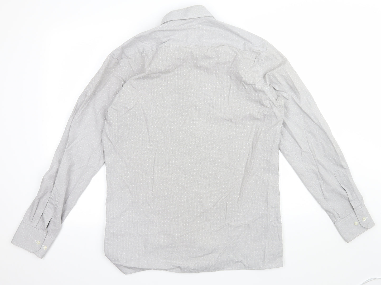 Etcetera Mens Grey Polka Dot   T-Shirt Size 15.5