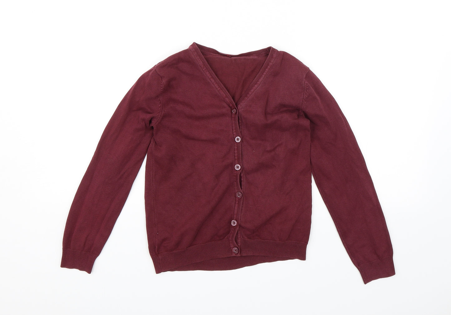 George Girls Red   Cardigan Jumper Size 9-10 Years  - School